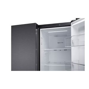LG 674L Side-by-Side Refrigerator with Multi Air Flow, Multi Digital Sensors, Smart Diagnosis™, Matte Black Finish, 3-Star