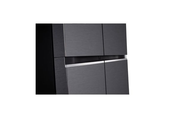 LG 674L Side-by-Side Refrigerator with Multi Air Flow, Multi Digital Sensors, Smart Diagnosis™, Matte Black Finish, 3-Star