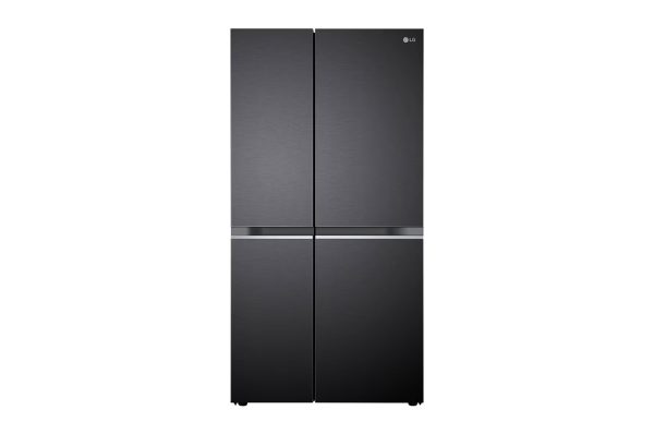LG 674L Side-by-Side Refrigerator GC-B257KQJW Matte Black Front View