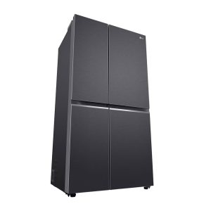 LG 674L Side-by-Side Refrigerator with Multi Air Flow, Multi Digital Sensors, Smart Diagnosis™, Matte Black Finish, 3-Star