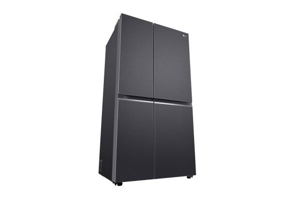 LG 674L Side-by-Side Refrigerator with Multi Air Flow, Multi Digital Sensors, Smart Diagnosis™, Matte Black Finish, 3-Star