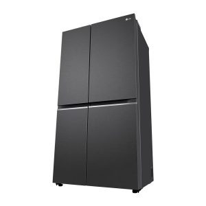 LG 674L Side-by-Side Refrigerator with Multi Air Flow, Multi Digital Sensors, Smart Diagnosis™, Matte Black Finish, 3-Star