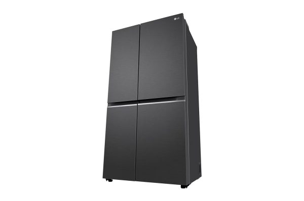 LG 674L Side-by-Side Refrigerator with Multi Air Flow, Multi Digital Sensors, Smart Diagnosis™, Matte Black Finish, 3-Star