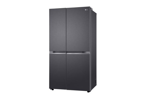 LG 674L Side-by-Side Refrigerator with Multi Air Flow, Multi Digital Sensors, Smart Diagnosis™, Matte Black Finish, 3-Star