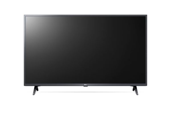 LG 43 inch FHD TV front view with sleek design