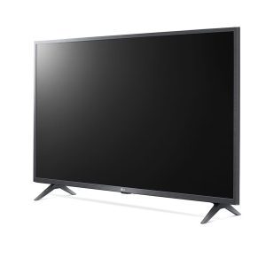 LG 43 inch FHD TV right side view showing slim profile