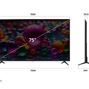 LG 75 Inch 4K TV dimensions and specifications display