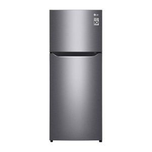 LG 187L Top Freezer Refrigerator GN-B202SQBB Dark Graphite Steel Front View