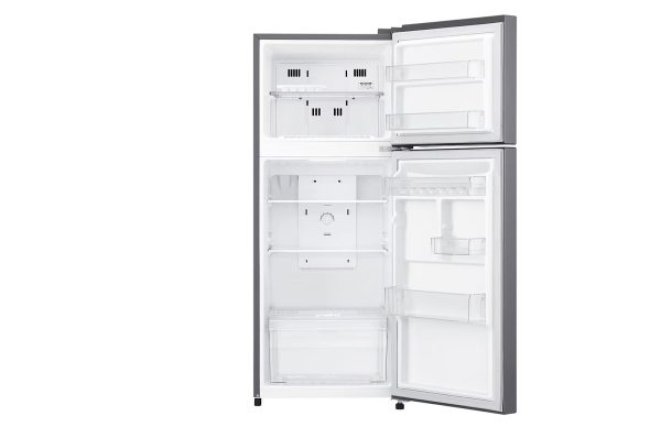 187L Top Freezer Refrigerator Front Open View with Interior Storage