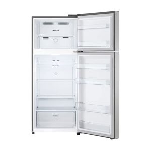 375L Top Freezer Refrigerator Front Open View with Interior Storage