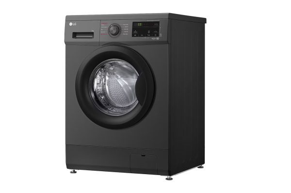 LG 8kg front load washer display and control panel detail