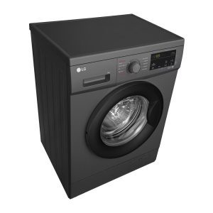 LG 8kg front load washer Middle Black side view