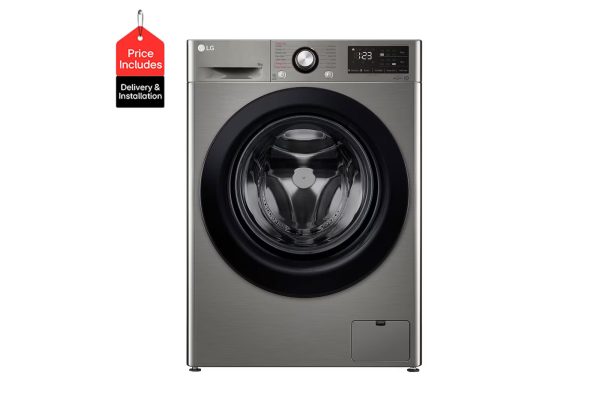 LG 9kg front loading washer F4R3VYG6P Platinum Silver with AI DD technology