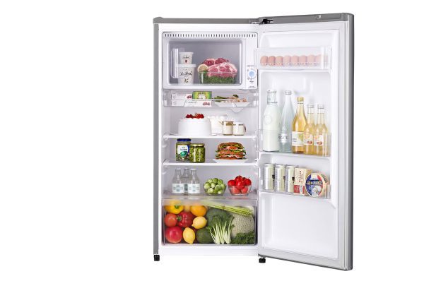 169L 1-Door Refrigerator Front Open View with Interior Storage