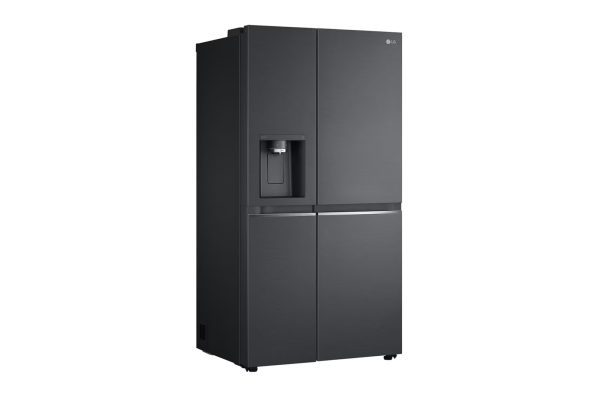 LG 674L Side-by-Side Refrigerator with UVnano® Water Dispenser, Hygiene Fresh+™, DoorCooling+™, Smart Diagnosis™, Matte Black Finish