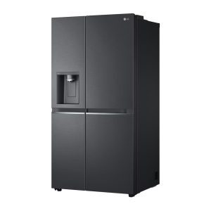 LG 674L Side-by-Side Refrigerator with UVnano® Water Dispenser, Hygiene Fresh+™, DoorCooling+™, Smart Diagnosis™, Matte Black Finish