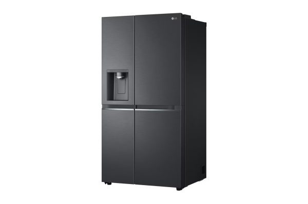 LG 674L Side-by-Side Refrigerator with UVnano® Water Dispenser, Hygiene Fresh+™, DoorCooling+™, Smart Diagnosis™, Matte Black Finish