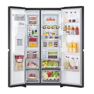 674L Side-by-Side Refrigerator with All Doors Open