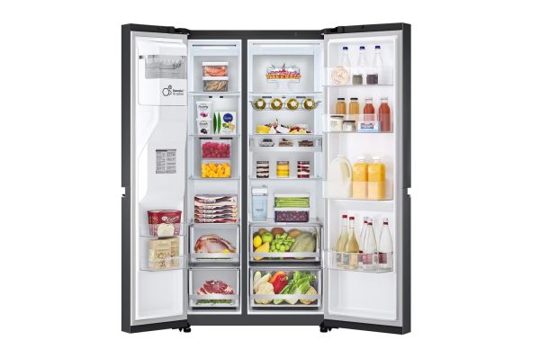 674L Side-by-Side Refrigerator with All Doors Open