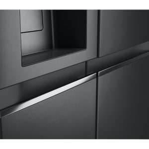 LG 674L Side-by-Side Refrigerator with UVnano® Water Dispenser, Hygiene Fresh+™, DoorCooling+™, Smart Diagnosis™, Matte Black Finish