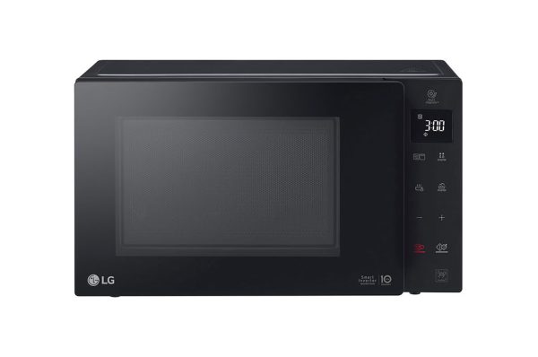 LG 23L Smart Inverter Microwave MH6336GIB Black Front View