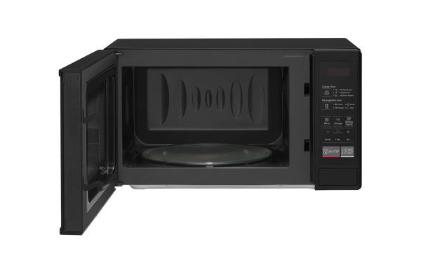 LG 20L convection microwave door open view