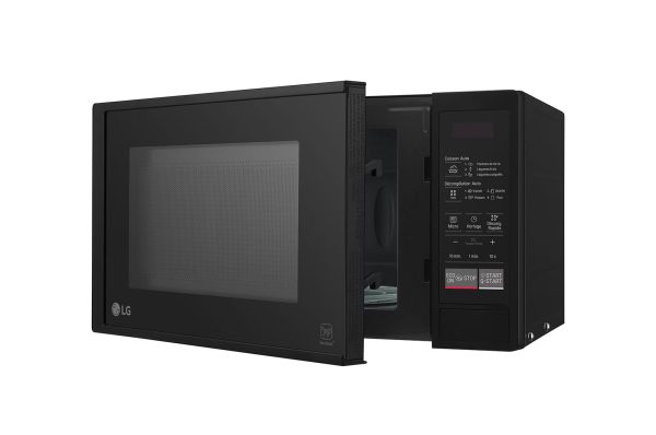 LG 20L convection microwave door open view