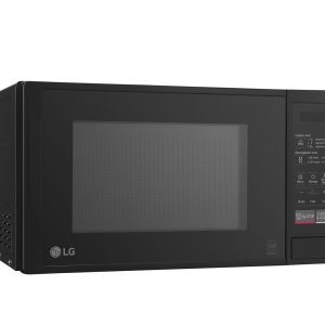 LG 20L convection microwave front view with push button door