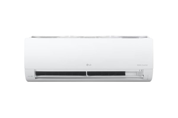 LG 12,000 BTU Split Air Conditioner displaying DUAL Inverter Compressor technology