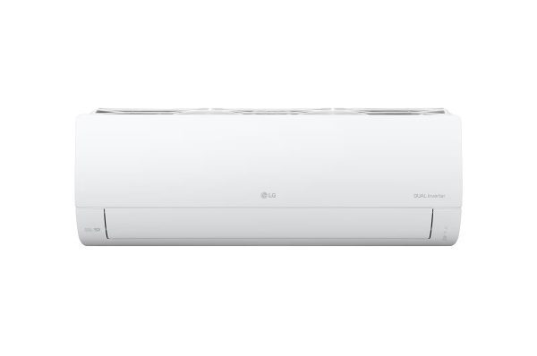 LG 24,000 BTU DUALCOOL Inverter Split Air Conditioner front view showing sleek white design