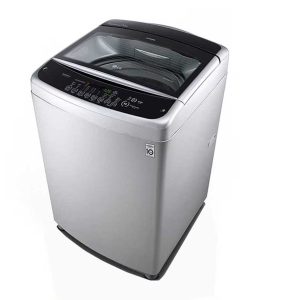 Side view of LG top load washing machine T1288NEHGE