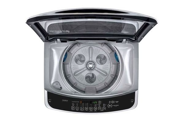 Interior drum view of 12kg top load washer with TurboDrum technology