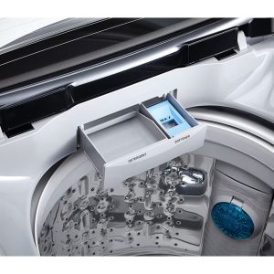 Interior drum view of 12kg top load washer with TurboDrum technology