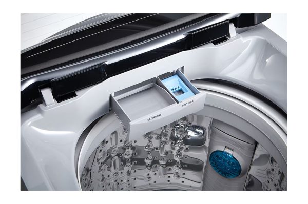 Interior drum view of 12kg top load washer with TurboDrum technology
