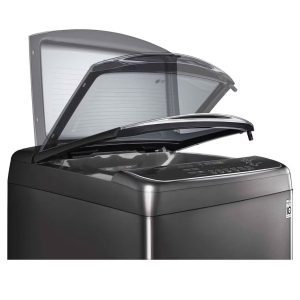 Front view of LG 14kg top load washing machine showing control panel