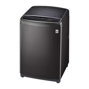 Side view of LG top load washing machine T1466NEHG2