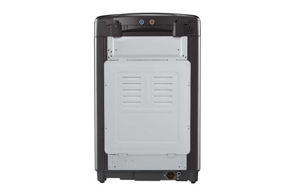 Rear view of LG top load washing machine T1466NEHG2