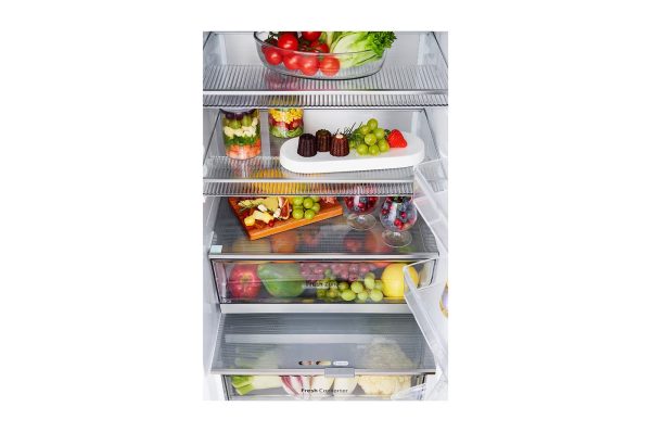 349L InstaView Bottom Freezer Refrigerator Drawer with Food Storage