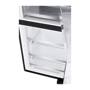 349L InstaView Bottom Freezer Refrigerator Interior with Adjustable Tempered Glass Shelves