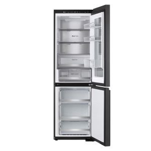 LG 349L InstaView™ Bottom Freezer Refrigerator with LinearCooling™, Total No Frost, DoorCooling+™, ThinQ™, Essence Black Steel Finish