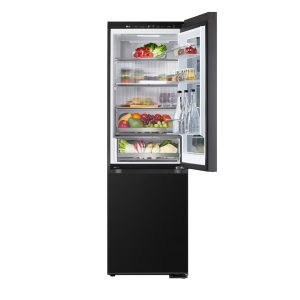 349L InstaView Bottom Freezer Refrigerator Front Open View