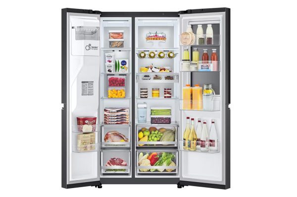 674L InstaView Side-by-Side Refrigerator with All Doors Open