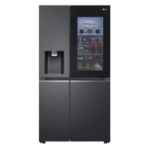 LG 674L Side-by-Side Refrigerator with InstaView Door-in-Door™, UVnano® Water Dispenser, Hygiene Fresh+™, DoorCooling+™, ThinQ™, Matte Black Finish