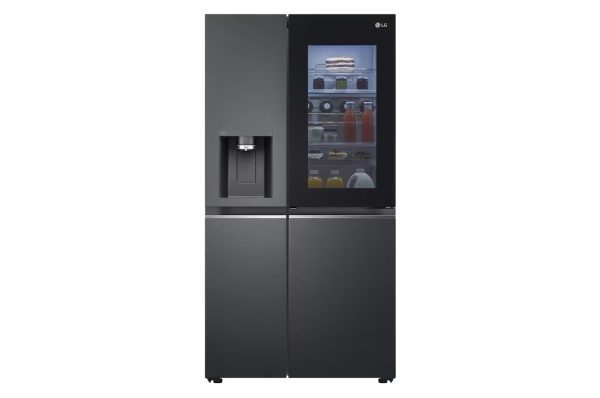 LG 674L Side-by-Side Refrigerator with InstaView Door-in-Door™, UVnano® Water Dispenser, Hygiene Fresh+™, DoorCooling+™, ThinQ™, Matte Black Finish