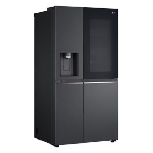 LG 674L Side-by-Side Refrigerator with InstaView Door-in-Door™, UVnano® Water Dispenser, Hygiene Fresh+™, DoorCooling+™, ThinQ™, Matte Black Finish