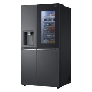 LG 674L Side-by-Side Refrigerator with InstaView Door-in-Door™, UVnano® Water Dispenser, Hygiene Fresh+™, DoorCooling+™, ThinQ™, Matte Black Finish