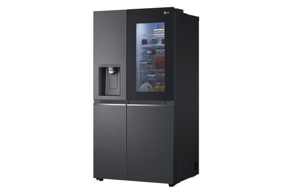 LG 674L Side-by-Side Refrigerator with InstaView Door-in-Door™, UVnano® Water Dispenser, Hygiene Fresh+™, DoorCooling+™, ThinQ™, Matte Black Finish