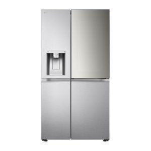 LG 635L Mirror InstaView Side-by-Side Refrigerator GC-X267MSEW Noble Steel Front View