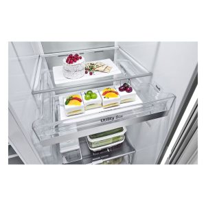LG 635L Mirror InstaView Side-by-Side Refrigerator with Door-in-Door™, UVnano™ Water Dispenser, Hygiene Fresh+™, DoorCooling+™, ThinQ™, Noble Steel Finish