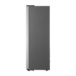 Side view of LG 519L Side-by-Side Refrigerator with silver finish